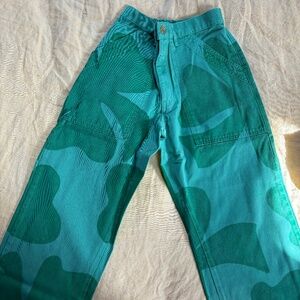 Lucky Clover Paint Stamp Work Pants